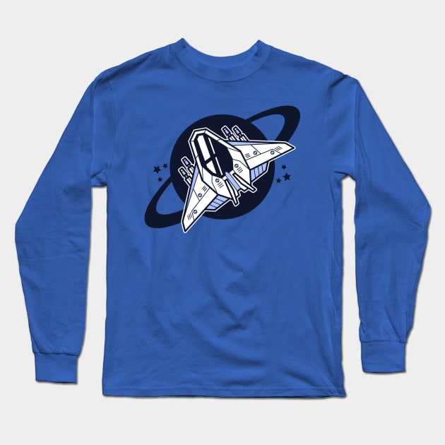 Spacecraft Shooter Long Sleeve T-Shirt by erwinwira